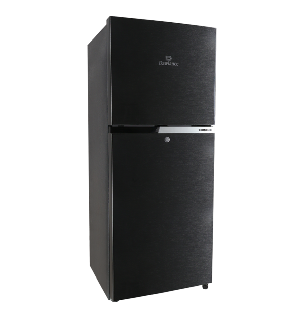 REF 9173 CHROME HAIRLINE BLACK Double Door Refrigerator - Image 2
