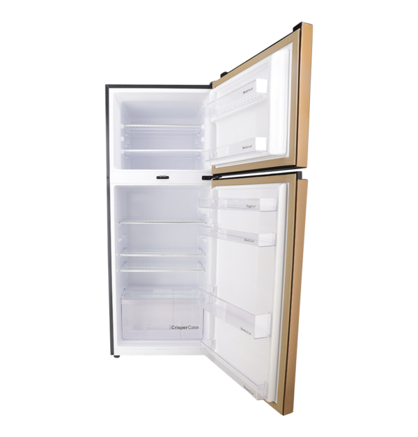 REF 9173 CHROME HAIRLINE BLACK Double Door Refrigerator - Image 3