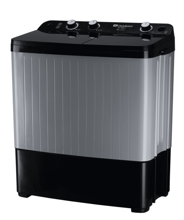 DW-7500 TWIN TUB GLASS LID BLACK/GREY Twin Tub Washing Machine - Image 2
